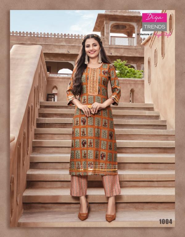 Goldy 1 Excluisve Wear Cotton Embroidery Kurti With Pant Collection